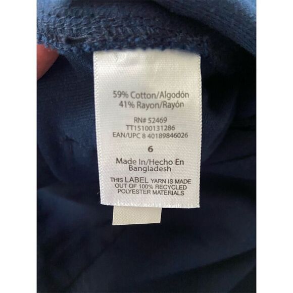 Time and Tru Wide Leg High Waisted Pants with Utility Pockets NWOT Navy Size 6 - Picture 4 of 11